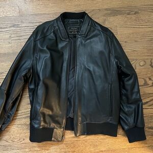 Jos. A. Bank Reserve Leather Bomber Jacket